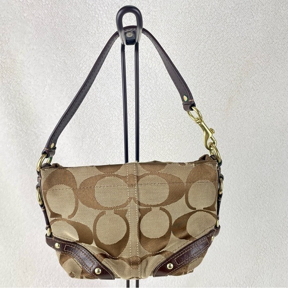 Coach signature canvas mini shoulder bag - Picture 1 of 14